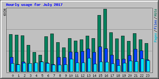 Hourly usage for July 2017