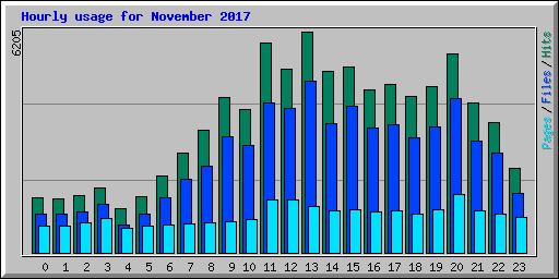 Hourly usage for November 2017